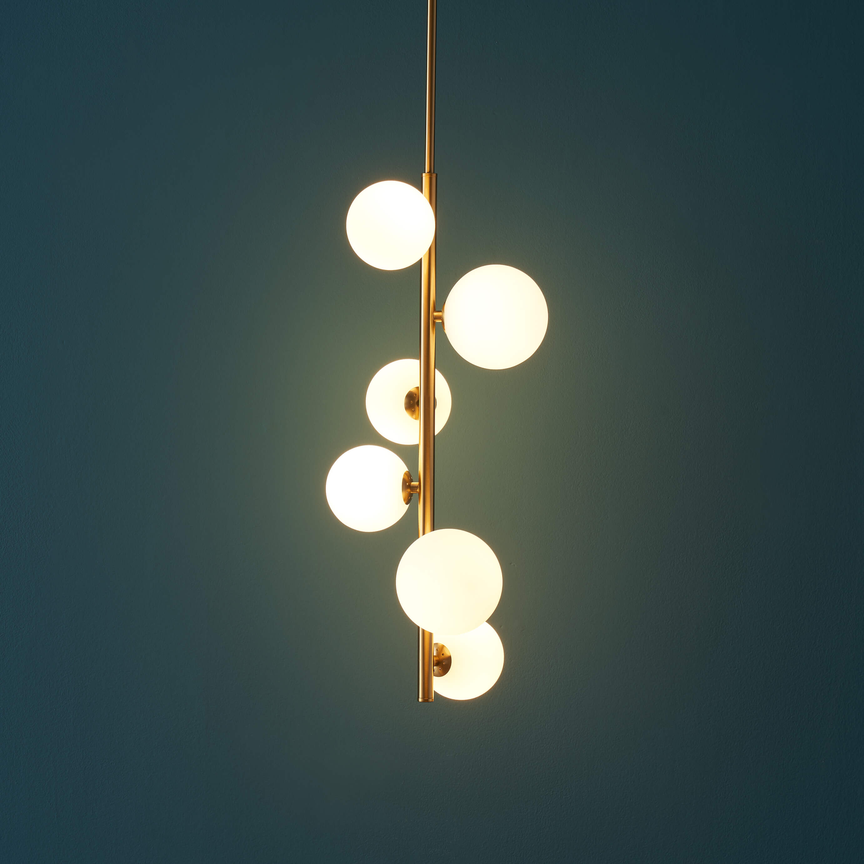 Atmosphera Hängeleuchte 'Night' Mit 3 Glas-Kugeln & Gold-Metall - D15 Cm, Höhenverstellbar, E14 Fassung